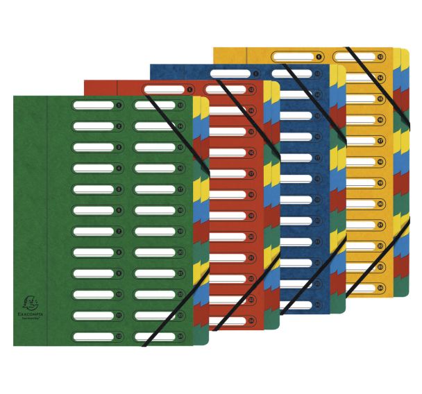 Trieur à fenêtres 24 compartiments - Coloris assortis - Lot de 4