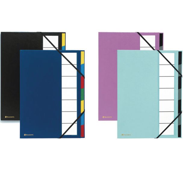 Trieur rigide ordonator dos extensible 7 compartiments noir