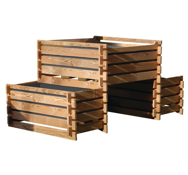 Trio potager biocarré 2 m² à hauteur - 2 bacs 0,5m² - 1 bac 1m²