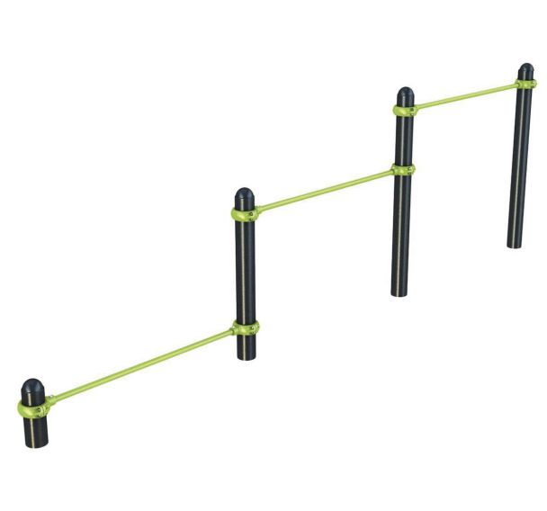 Triple barre basse pour parcours sportif Freetness