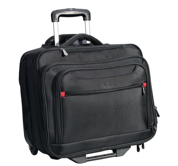 Trolley multifonctions avec 2 roulettes et 5 compartiments noir