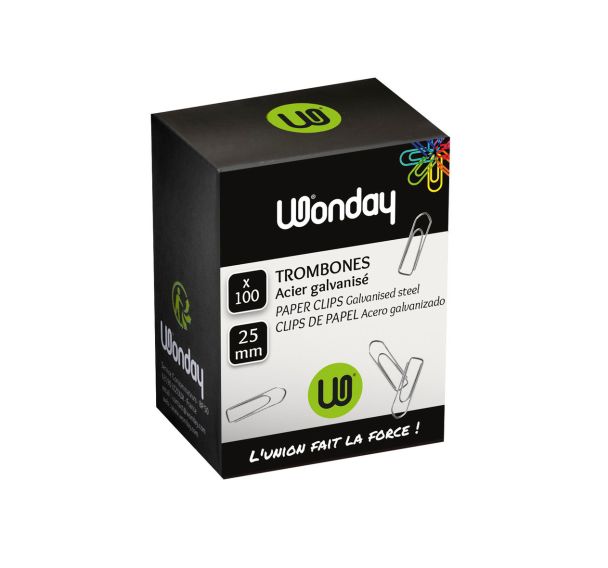 Trombone 25 mm (boite de 100)