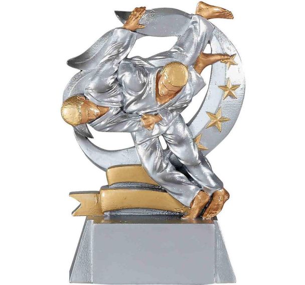 Trophée judo argent - 15cm