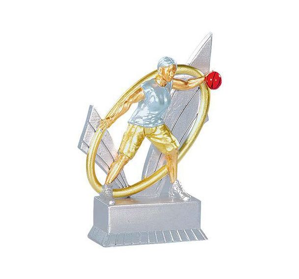 Trophée résine joueuse basket - 12cm
