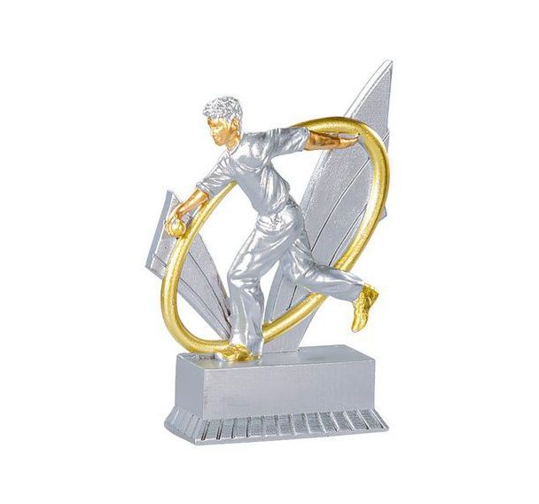 Trophée résine lancé de boules - 12cm
