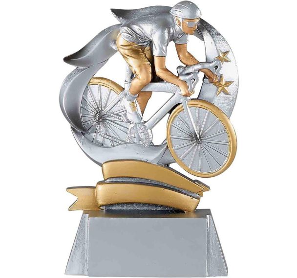 Trophée vélo argent - 15cm