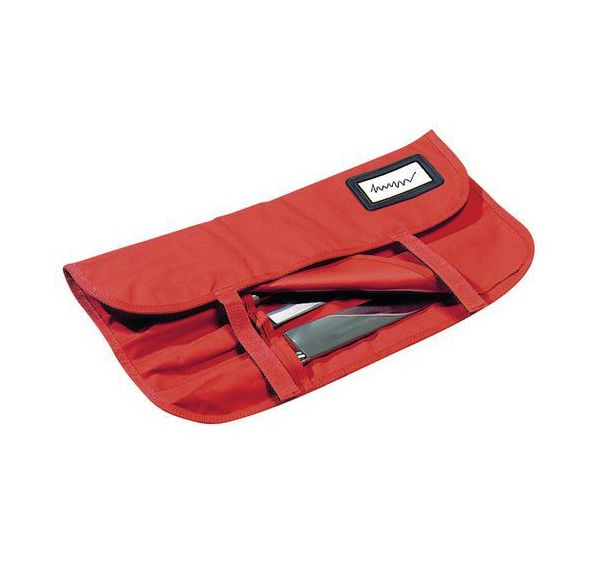 Trousse à couteaux en nylon rouge