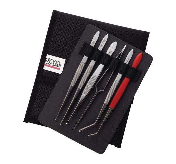 Trousse de 6 brucelles Réf: 365-TR6A