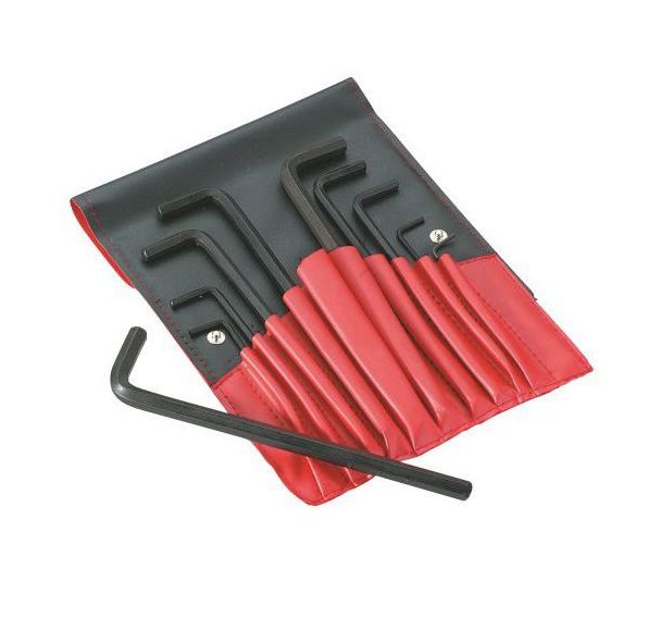 Trousse de clés mâles 6 pans à tête sphérique en mm