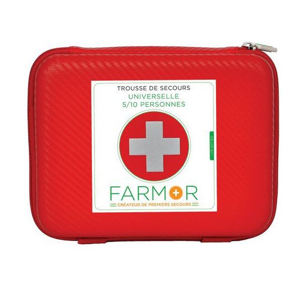 Trousse de secours 5/10 personnes en PU Rouge
