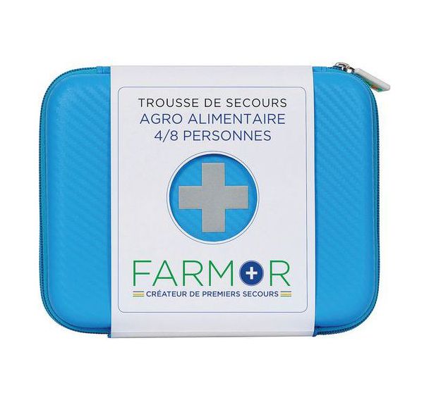 Trousse de secours Agro-alimentaire 4/8 pers. en PU bleu