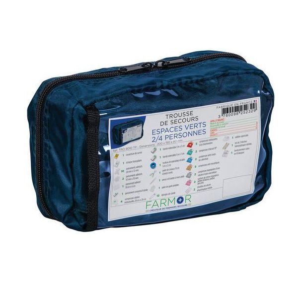 Trousse de secours Espaces verts 2/4 personnes
