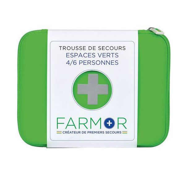 Trousse de secours Espaces verts 4/6 personnes en PU vert