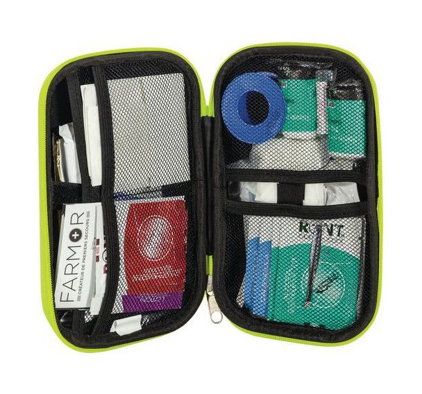Trousse de secours Véhicule 2/4 personnes polyuréthane Jaune