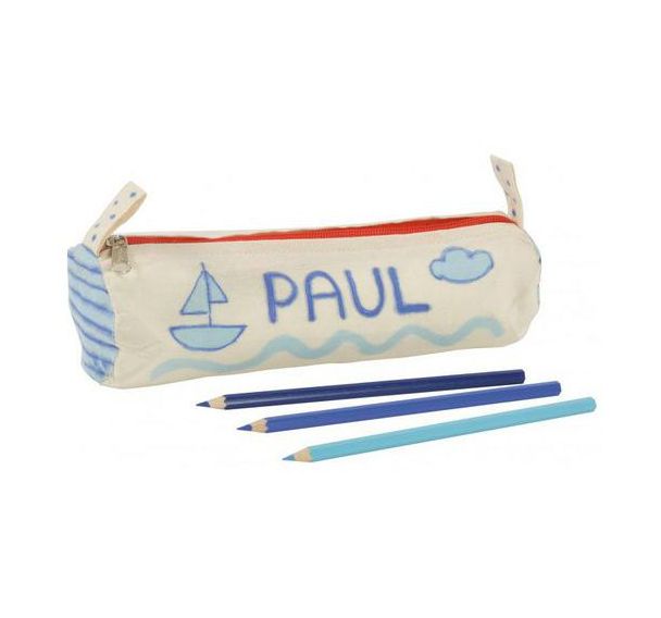 Trousse ronde en coton naturel (Lot de 4)