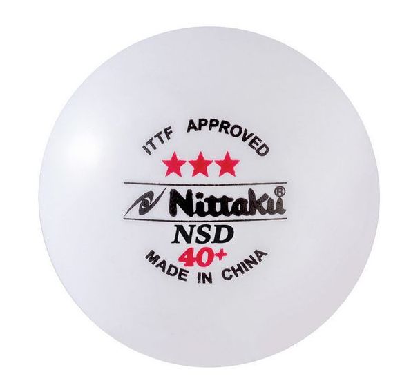 Tube de 3 balles PVC Nittaku NSD 40+ blanches 3 étoiles