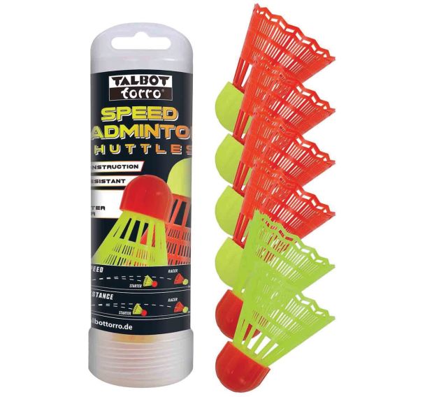Tube de 6 Volants Speed Badminton