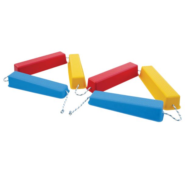 Tubes reliés par une corde en nylon tressé