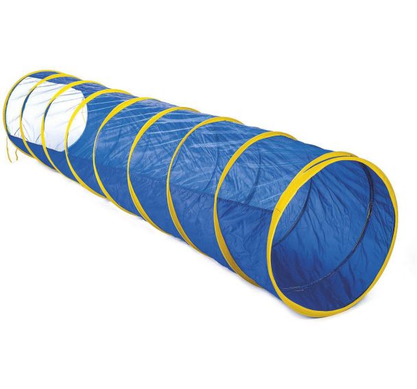 Tunnel bleu avec fenêtre, longueur : 300 cm