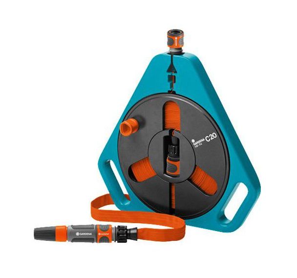 Tuyau plat textile en boîtier-enrouleur - Gardena