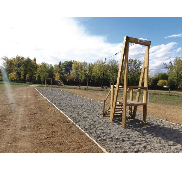 Tyrolienne - scellement direct