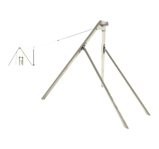 Tyrolienne simple 20 m - scellement direct
