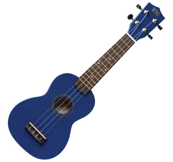 Ukulele soprano avec housse_bleu fonce-Fuzeau