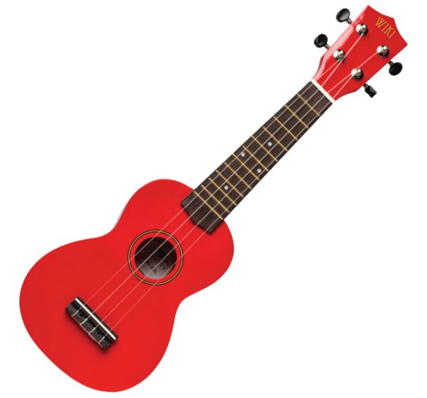 Ukulele soprano avec housse_rouge-Fuzeau