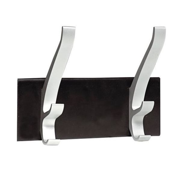 Unilux Patère Double Cypres Gris métal/Noir