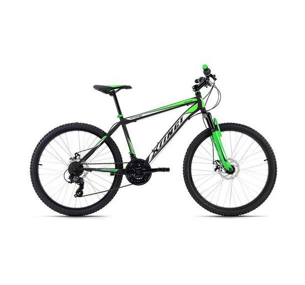 VTT semi-rigide - KS Cycling - Xtinct - 26 pouces - 42 cm noir vert