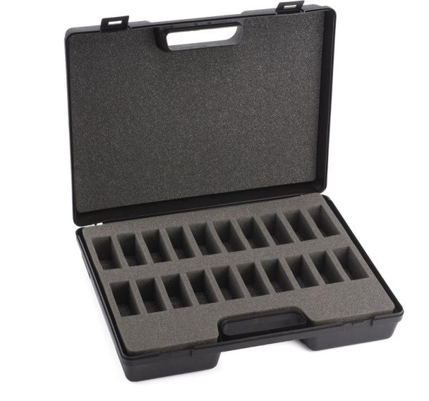 Valise noire Vide avec Mousse Fond 20 Cases pour Chronometres