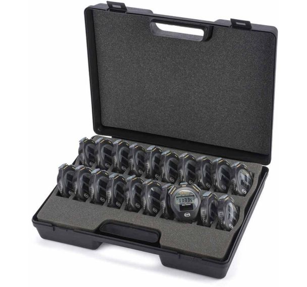 Valise de 20 chronomètres énergie solaire Toledo