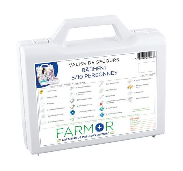 Valise de secours Bâtiment 8/10  personnes
