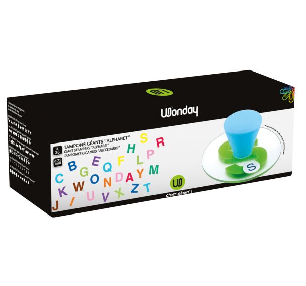 Valisette 26 tampons pochoirs alphabet