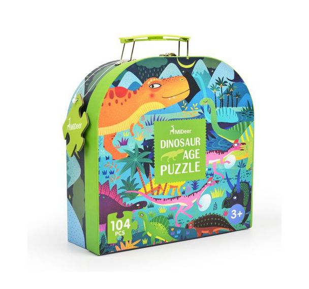 Valisette puzzle dinosaure