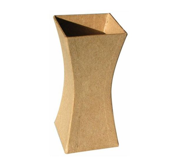 Vase en carton base carrée 123x56x56 mm