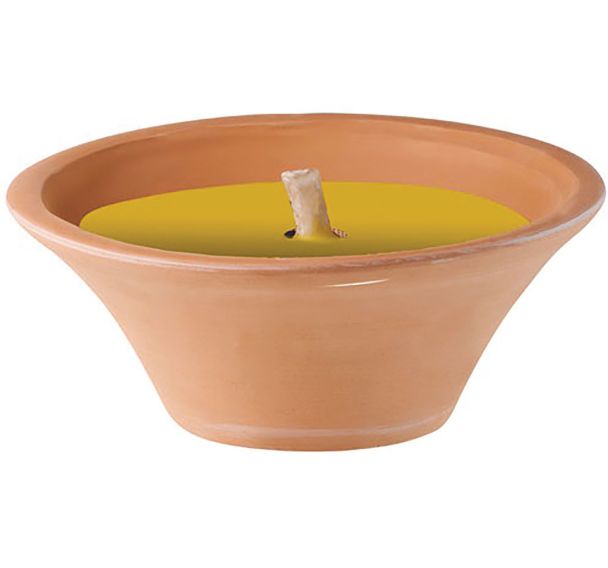 Vasque terre cuite citronnelle 13,9cm