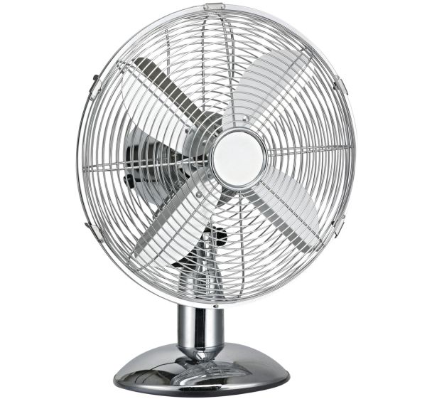 Ventilateur à poser métal chromé 30 W - Ø 25 cm
