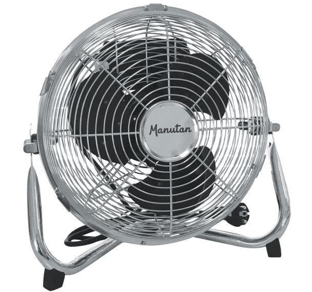 Ventilateur brasseur d'air chromé à poser - Manutan Expert