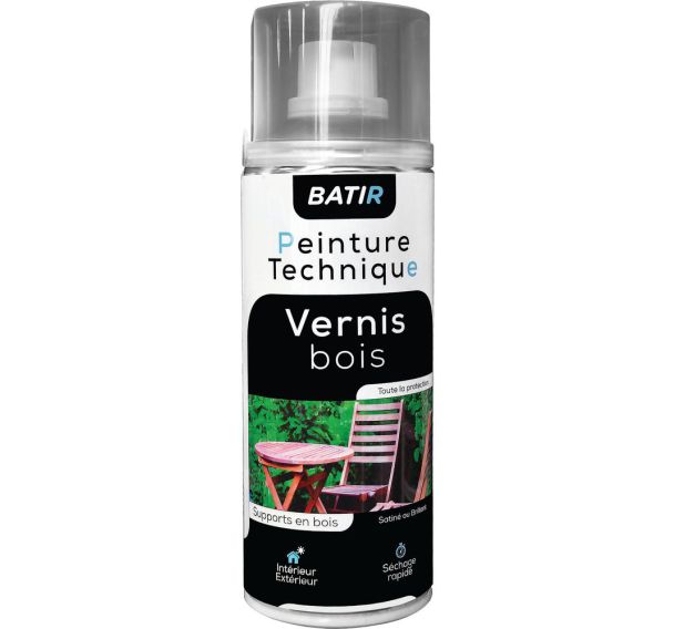 Vernis aerosol bois brillant 400 ml
