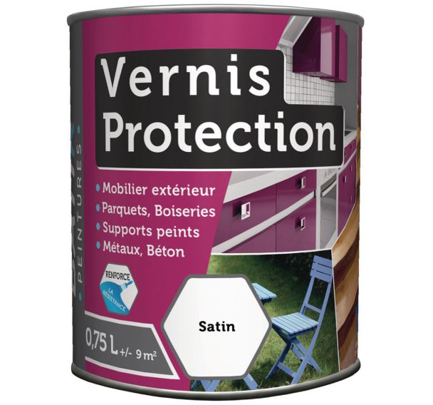 Vernis de proctection satin - 0,75 L et 2.5 L - Batir