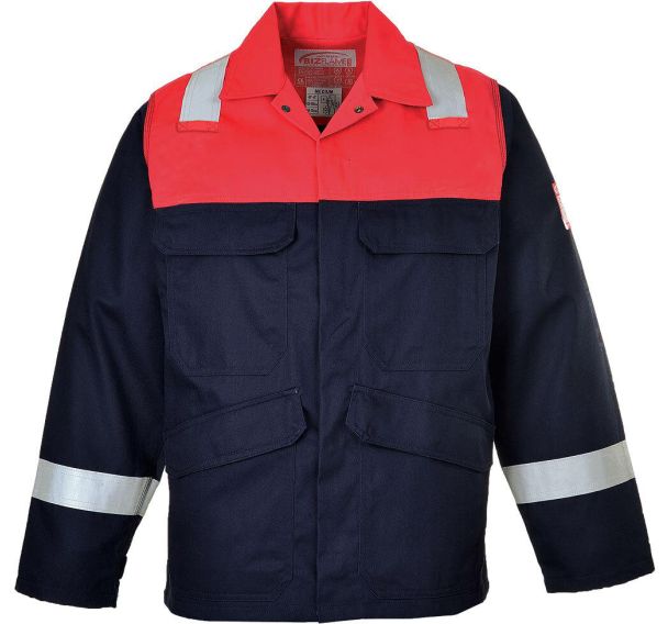 Veste Bizflame Plus pour soudeur FR55 Bleu marine/Rouge - Portwest