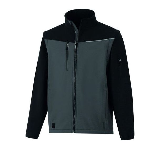 Veste Softshell 2 en 1 - SOCCIA Gris Foncé - Noir - Delta Plus