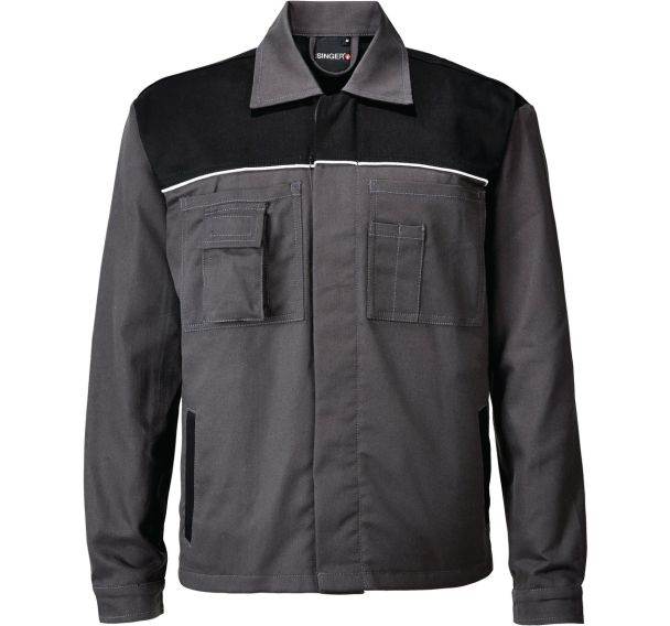 Veste à col pur coton multipoches bicolore - Singer