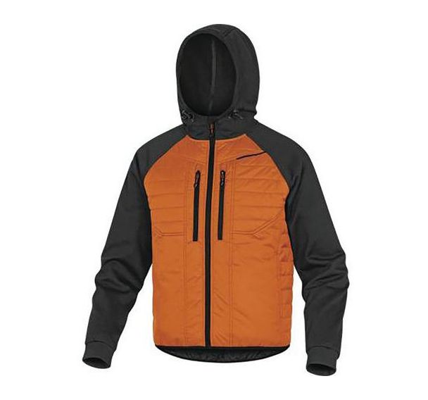 Veste bi-matiere polyamide ripstop matelasse enduit PU  et polyester 2 couches laminees