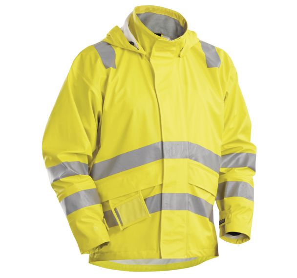 Veste de pluie haute visibilité retardant flamme jaune fluorescent