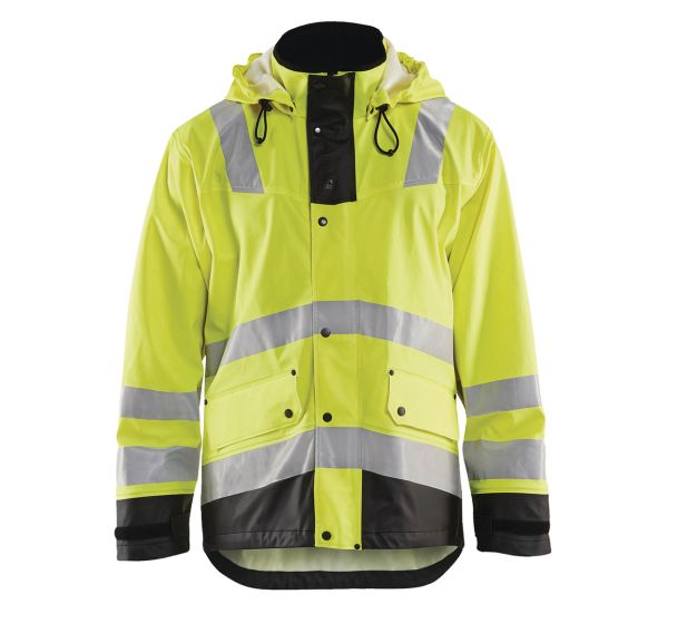 Veste de pluie niveau 2 jaune fluorescent/noir