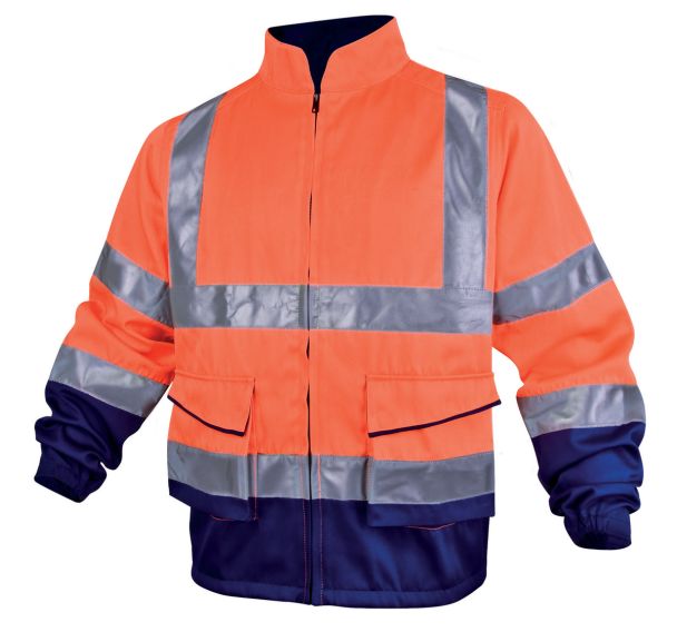 Veste de travail haute visibilité Orange fluo/Marine Taille : M