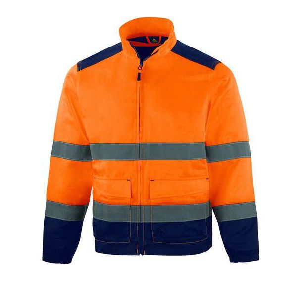 Veste haute visibilité Classe 2 - Orange Bleu Marine - Delta Plus