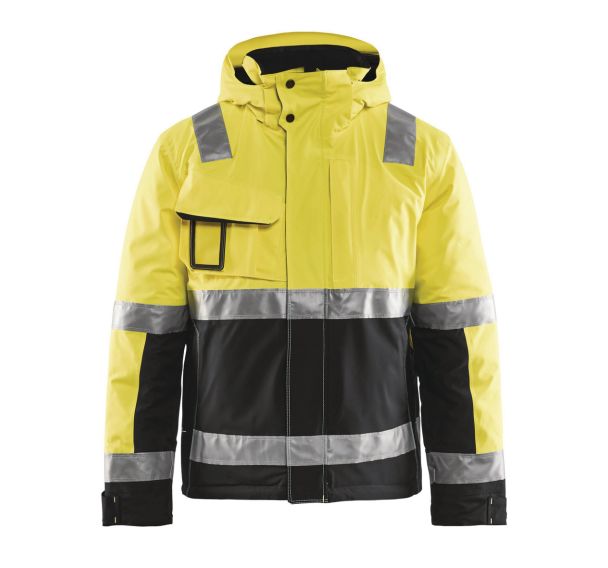 Veste haute visibilité hiver stretch 2D jaune fluorescent/noir
